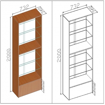 Витрина из ДСП 5