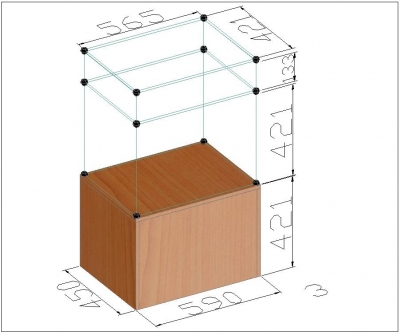 Прилавки стекло кубические, стеклянные прилавки - TCT Standart
