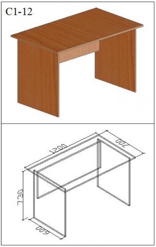 Купить стол 1200х700 c 1 для офиса по недорогой цене 2116 руб в Санкт-Петербурге, быстрая доставка - компания TCT Standart