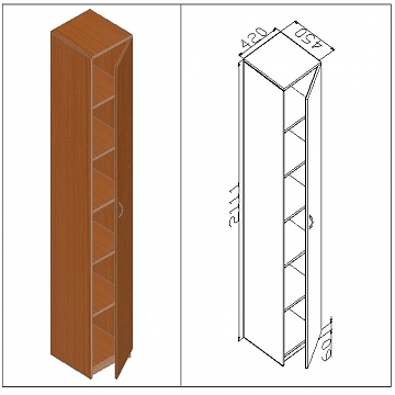 Офисный шкаф пенал B 4