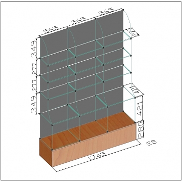 Витрина стеклянная 28