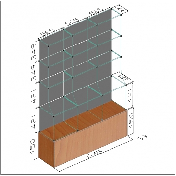Витрина стеклянная 33